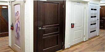 выставка дверей в магазине "Новодорс"